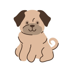 cartoon little dog cute