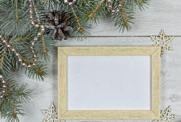 Fototapeta premium A New Year's card with a place for text