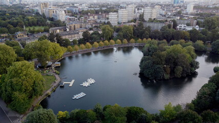 Fototapeta na wymiar Victoria park Hackney East London UK Aerial 