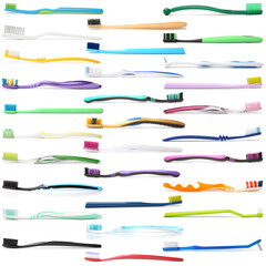 Variety of toothbrushes