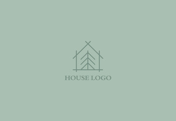 house simple vintage logo retro creative