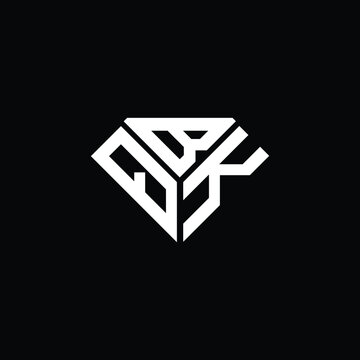 QBK letter logo creative design. QBK unique design
