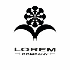 Simple but elegant logo in black and white.