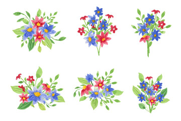 Set Flowers Arrangement 