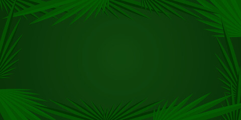 Fototapeta na wymiar Green palm leaf nature background