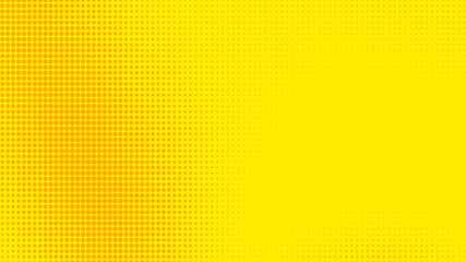 Dots halftone yellow orange color pattern gradient texture with technology digital background. Dots pop art comics with summer background.