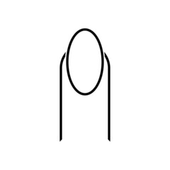 nail icon, finger vector, manicure illustration