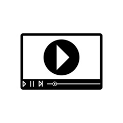 video icon, player vector, media illustration