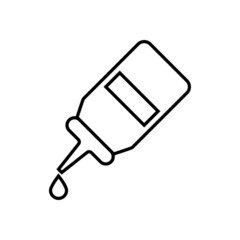 eye drops icon, eye vector, medicine illustration