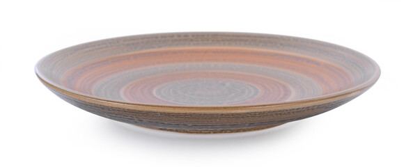 empty plate isolated on white background.