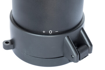Eyepiece on a riflescope protected by a lens cover