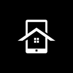 mobile home  logo design element  Vector Image , logo home mobilephone combination , logo abstract home phone 