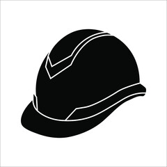 Construction safety helmet icon on white background. color editable. eps 10