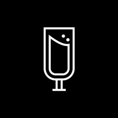 juice glass line logo design