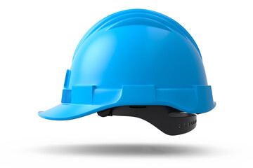Blue safety helmet or hard cap isolated on white background