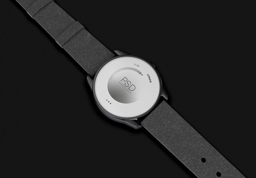 3D Top View of Smartwatch Mockup