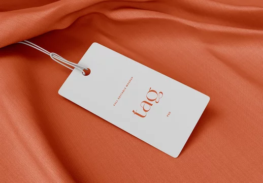 3D Label Tag Mockup on Fabric Stock Template | Adobe Stock