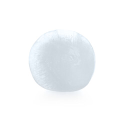 One frozen ice ball isolated on white