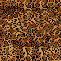 Full seamless leopard cheetah texture animal skin pattern vector. Brown design for textile fabric printing. Suitable for fashion use.