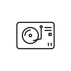 editable icons of digital or online music media player. simple and minimalist illustration for music website or application interface.