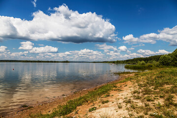 View of the Mozhaisk reservoir, Moscow region, Russia