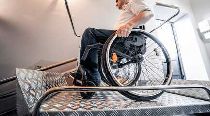 The special elevator for the person with a physical disabilities © romaset