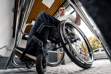 The special elevator for the person with a physical disabilities