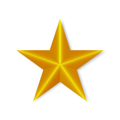 Obraz premium Gold star with shadow. Design element. Premium class. eps 10