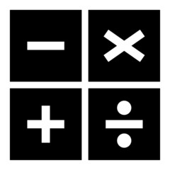 Plus, minus, multiply and devide to mathematics symbol, education maths icon, web element vector illustration design