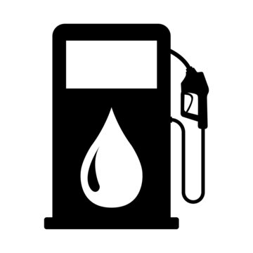 Gas station icon, nozzle isolated logo vector, pump gasoline design, oil power energy symbol