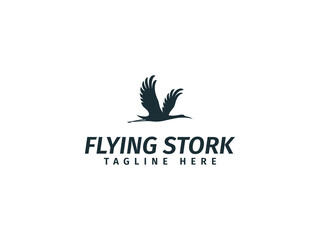 stork logo design. logo template