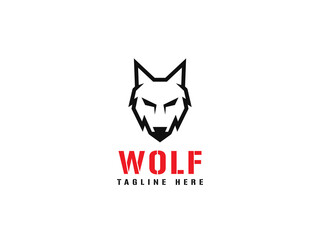 wolf logo design. logo template © Rezaalfarid204