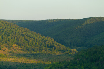 Fototapeta na wymiar Green hills and mountains