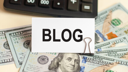 blog - text on card paper, closeup of a personal agenda