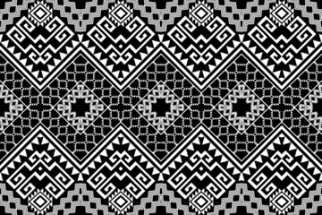 Beautiful geometric ethnic art pattern traditional. Design for carpet,wallpaper,clothing,wrapping,batik,fabric,Vector illustration. Figure tribal embroidery style.