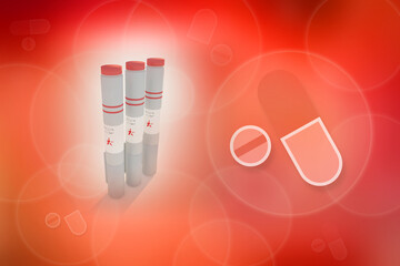 3d illustration micro biology blood test health care concept
