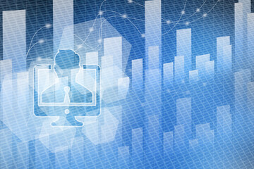 2d illustration futuristic business background pattern graph concept
