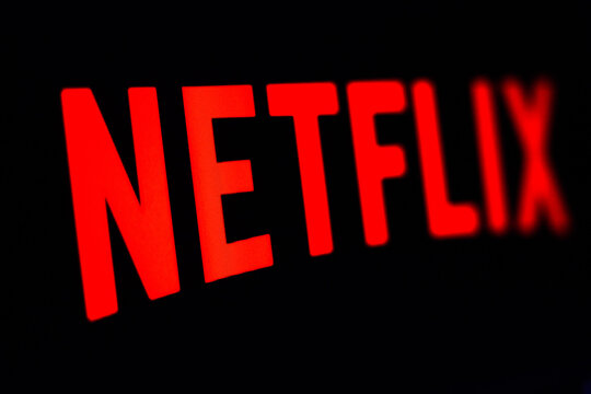 Netflix Logo On The Screen.