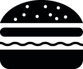 Tasty burger vector icon illustration isolated on white background
