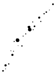 飛びはねたインクのイラスト素材_飛び散った墨_シルエット