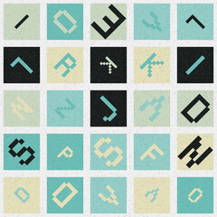 Abstract Geometric Pattern generative computational art illustration