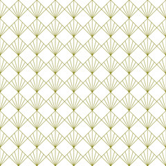 Seamless traditional Japanese ornament Kumiko. Brown color lines.