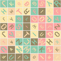 Abstract Geometric Pattern generative computational art illustration