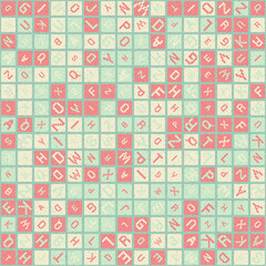 Abstract Geometric Pattern generative computational art illustration