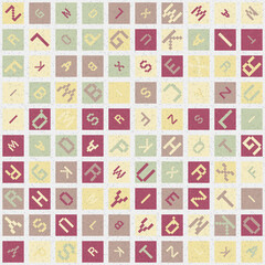 Abstract Geometric Pattern generative computational art illustration