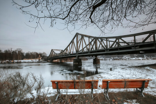 Glienicker Brücke im Winter Potsdam Berlin