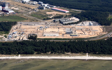 Obraz premium Lubmin, Industriegebiet, Baustelle Nord Stream 2, 2018