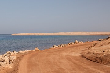 View of the Red Sea coast. Gulf of Aqaba. Saudi Arabia.