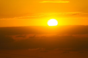 Scenic orange sunset