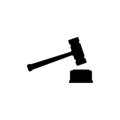 justice hammer icon design template vector isolated illustration